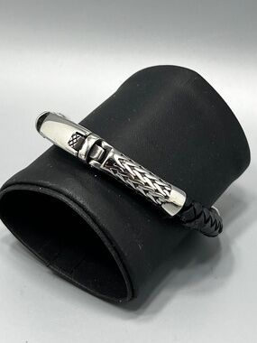 LEGACY for MEN by Simone I. Smith  Leather/Stainless Bracelet